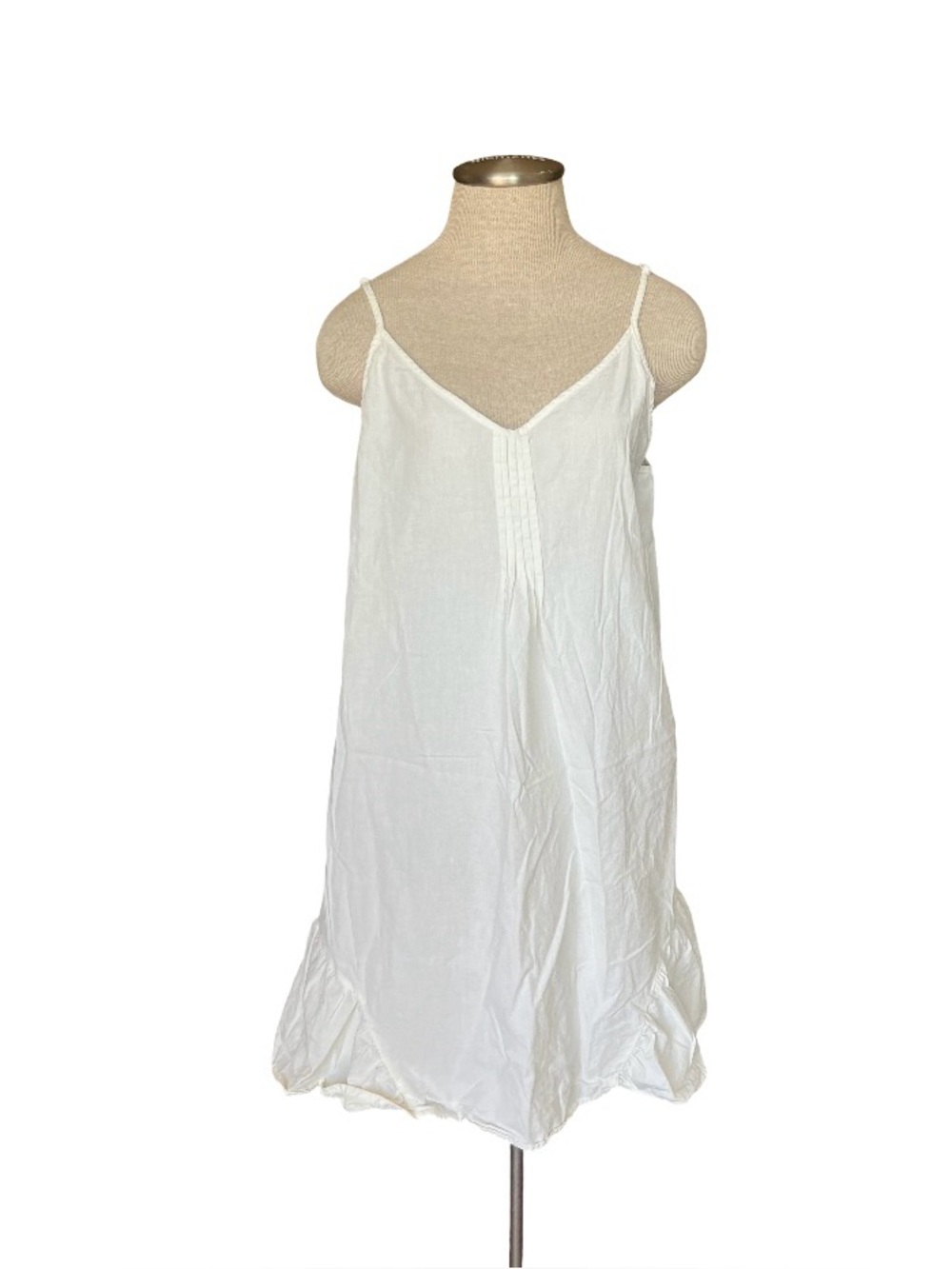 Summer White Cotton Ruffle Hem C.O.Z.Y Dress Size XL